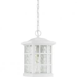 Stonington 1-Light White Outdoor Pendant Light by Quoizel -Quoizel Sales white lustre quoizel outdoor pendant lights snn1909w c3 1000