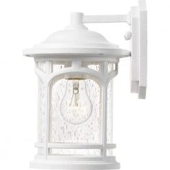 Marblehead 1-Light Bronze Outdoor Wall Lantern Sconce by Quoizel -Quoizel Sales white lustre quoizel outdoor sconces mbh8407w 1f 1000
