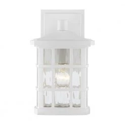 Stonington 1-Light White Outdoor Wall Lantern Sconce by Quoizel 12 Stonington 1-Light White Outdoor Wall Lantern Sconce by Quoizel -Quoizel Sales white lustre quoizel outdoor sconces snn8406w 4f 1000