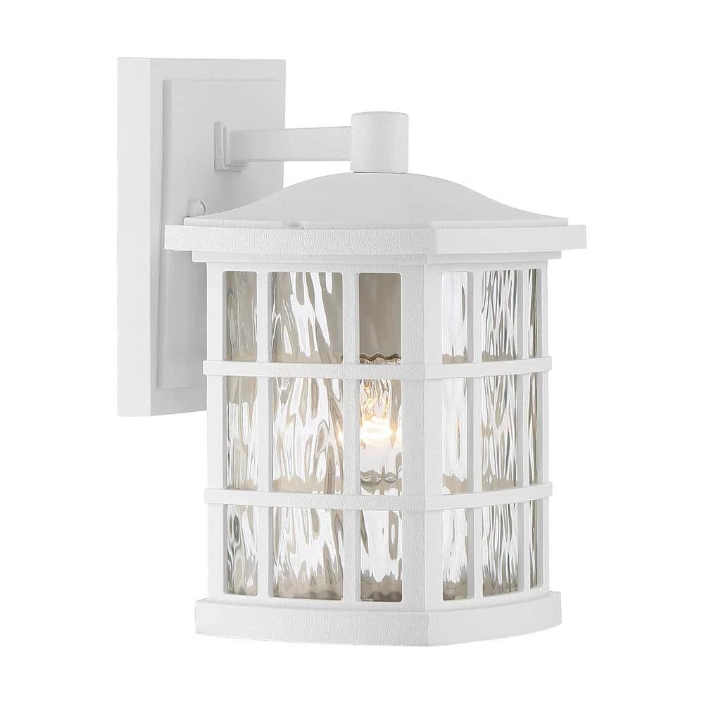 Stonington 1-Light White Outdoor Wall Lantern Sconce by Quoizel 3 Stonington 1-Light White Outdoor Wall Lantern Sconce by Quoizel