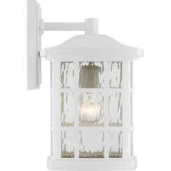 Stonington 1-Light White Outdoor Wall Lantern Sconce by Quoizel 13 Stonington 1-Light White Outdoor Wall Lantern Sconce by Quoizel -Quoizel Sales white lustre quoizel outdoor sconces snn8409w 1f 1000