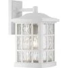 Stonington 1-Light White Outdoor Wall Lantern Sconce by Quoizel -Quoizel Sales white lustre quoizel outdoor sconces snn8409w 64 1000