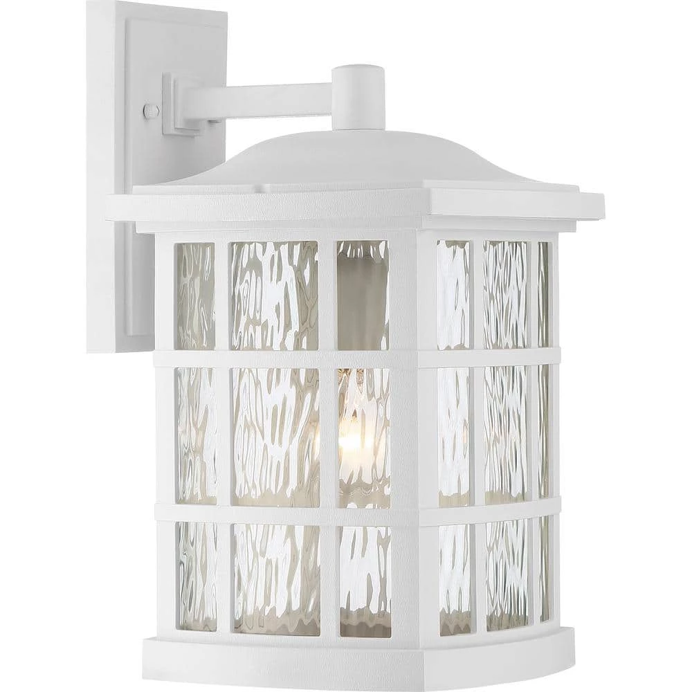 Stonington 1-Light White Outdoor Wall Lantern Sconce by Quoizel 3 Stonington 1-Light White Outdoor Wall Lantern Sconce by Quoizel