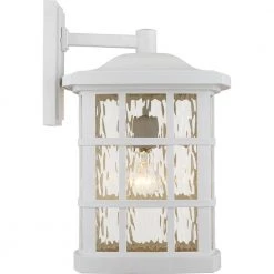 Stonington 1-Light White Outdoor Wall Lantern Sconce by Quoizel 13 Stonington 1-Light White Outdoor Wall Lantern Sconce by Quoizel -Quoizel Sales white lustre quoizel outdoor sconces snn8411w 1f 1000
