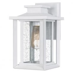 Wakefield 1-Light White Lustre Outdoor Wall Lantern Sconce by Quoizel -Quoizel Sales white lustre quoizel outdoor sconces wkf8407w 40 1000