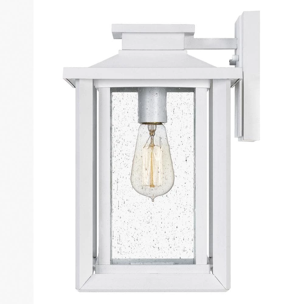 Wakefield 1-Light White Lustre Outdoor Wall Lantern Sconce by Quoizel 8 Wakefield 1-Light White Lustre Outdoor Wall Lantern Sconce by Quoizel - Image 6