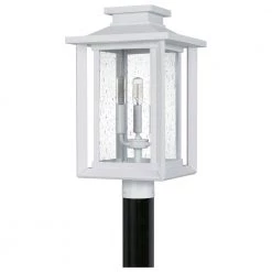 Wakefield 1-Light White Outdoor Post Lantern by Quoizel -Quoizel Sales white lustre quoizel post light sets wkf9011w 1f 1000