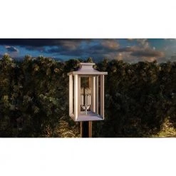 Wakefield 1-Light White Outdoor Post Lantern by Quoizel -Quoizel Sales white lustre quoizel post light sets wkf9011w 40 1000