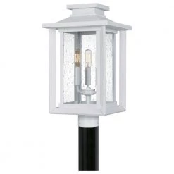 Wakefield 1-Light White Outdoor Post Lantern by Quoizel